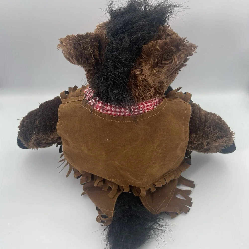 Vintage 2001 The Bear Factory Western Pony Horse Cowboy Plush Stuffed Animal 16